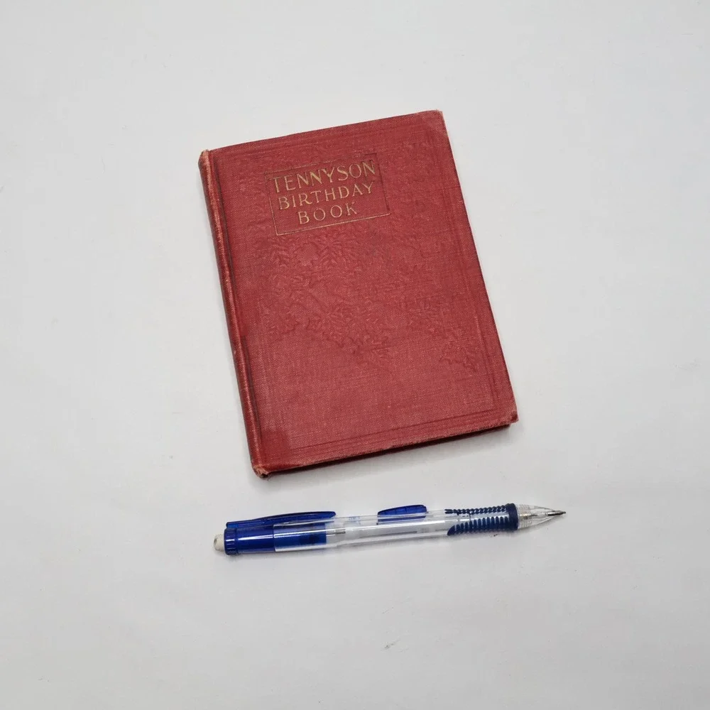 Tennyson Birthday Book Hardcover Red 1910‎ Antique Astrological Signs, Notes